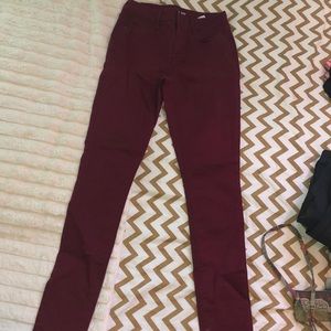 Tall red skinny jeans